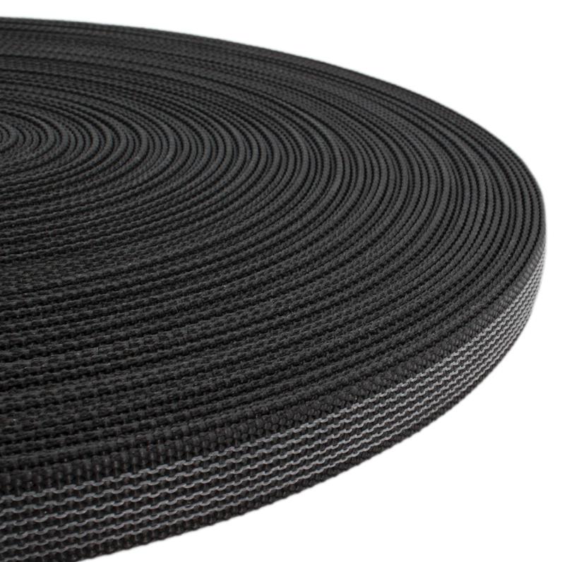 Schleppleine Gurtband schwarz 15mm/20mm