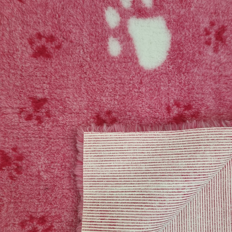 VET BED - GROSSE PFOTEN ROSA-ANTI-RUTSCH HUNDEMATTE 150x100cm